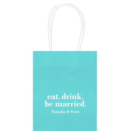 Eat Drink Be Married Mini Twisted Handled Bags